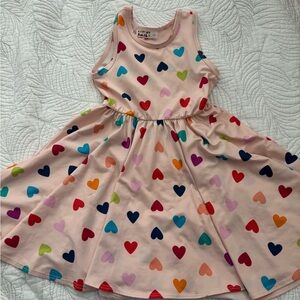 Dot Dot Smile Colorful Heart Pattern Kids Tank Dress